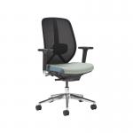 Kura mesh task chair, integrated seat adjustment, lumbar adjustment, synchronised mechanism, adjustable head rest, aluminium base- made to order KUK22