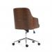 Kyoto oak veneer shell with black PU seat, chrome base and castors KYO100T1-K