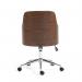 Kyoto oak veneer shell with black PU seat, chrome base and castors KYO100T1-K