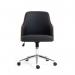 Kyoto oak veneer shell with black PU seat, chrome base and castors KYO100T1-K