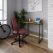 Kyoto home office workstation with upstand - Summer oak with black frame KYOWS-K