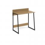 Kyoto home office workstation with upstand - Summer oak with black frame KYOWS-K