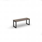 Otto benching solution low bench 1050mm wide - black frame, barcelona walnut top LB1050-K-BW