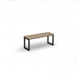 Otto benching solution low bench 1050mm wide - black frame, kendal oak top LB1050-K-KO