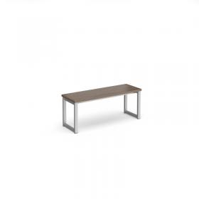 Otto benching solution low bench 1050mm wide - silver frame, barcelona walnut top LB1050-S-BW