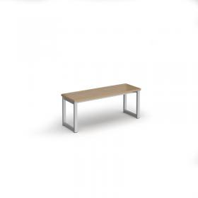 Otto benching solution low bench 1050mm wide - silver frame, Kendal oak top LB1050-S-KO