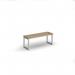 Otto benching solution low bench 1050mm wide - silver frame, kendal oak top LB1050-S-KO