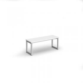 Otto benching solution low bench 1050mm wide - silver frame, white top LB1050-S-WH