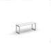 Otto benching solution low bench 1050mm wide - silver frame, white top LB1050-S-WH