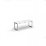 Otto benching solution low bench 1050mm wide - silver frame, white top LB1050-S-WH