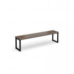 Otto benching solution low bench 1650mm wide - black frame, barcelona walnut top LB1650-K-BW