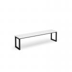 Otto benching solution low bench 1650mm wide - black frame, white top LB1650-K-WH