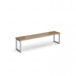 Otto benching solution low bench 1650mm wide - silver frame, kendal oak top LB1650-S-KO