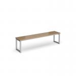 Otto benching solution low bench 1650mm wide - silver frame, kendal oak top LB1650-S-KO