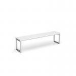 Otto benching solution low bench 1650mm wide - silver frame, white top LB1650-S-WH