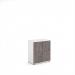 Wooden storage lockers 4 door - white with grey oak doors LCK4DGO