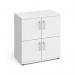 Wooden storage lockers 4 door - white with white doors LCK4DWH