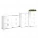 Wooden storage lockers 4 door - white with white doors LCK4DWH