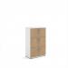 Wooden storage lockers 6 door - white with kendal oak doors LCK6DKO