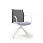 Lacey Meeting Chair - Pyramidal Base - White LCY02-WH