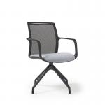 Lacey Meeting Chair - Pyramidal Mobile Base - Black LCY03-K