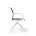 Lacey Meeting Chair - Pyramidal Mobile Base - White LCY03-WH