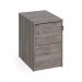 Wooden 2 drawer filing cabinet with silver handles 730mm high - grey oak LF2GO