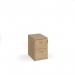 Wooden 2 drawer filing cabinet with silver handles 730mm high - Kendal Oak LF2KO