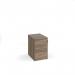Wooden 2 drawer filing cabinet with silver handles 730mm high - Nebraska Oak LF2NO