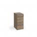 Wooden 3 drawer filing cabinet with silver handles 1045mm high - Nebraska Oak LF3NO