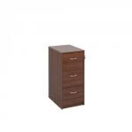 Wooden 3 drawer filing cabinet with silver handles 1045mm high - walnut LF3W