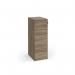 Wooden 4 drawer filing cabinet with silver handles 1360mm high - Nebraska Oak LF4NO