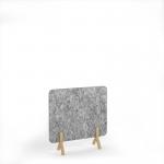 Lattice Acoustic Floor Standing Screen Wooden Legs 1200w 1200h - Dark Silver Grey LFSC1200-WF-DG