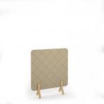 Lattice Acoustic Floor Standing Screen Wooden Legs 1200w 1400h - Dark Camel LFSC1400-WF-DC