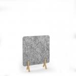 Lattice Acoustic Floor Standing Screen Wooden Legs 1200w 1400h - Dark Silver Grey LFSC1400-WF-DG