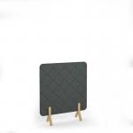 Lattice Acoustic Floor Standing Screen Wooden Legs 1200w 1400h - Moonlight Grey LFSC1400-WF-MG