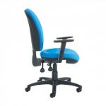 Lento high back operator chair adjustable arms blue