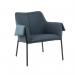 Liana lounge chair with black metal frame - mid-blue LIA01-MB