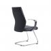 Limoges executive visitors chair - black leather faced LIM100C1