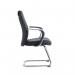 Limoges executive visitors chair - black leather faced LIM100C1