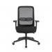 Lotus mesh back operator chair with adjustable arms, black frame & fabric seat LOT300K2-K