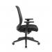 Lotus mesh back operator chair with adjustable arms, black frame & fabric seat LOT300K2-K
