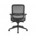 Lotus mesh back operator chair with adjustable arms, black frame & fabric seat LOT300K2-K