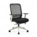 Lotus mesh back operator chair with adjustable arms, white frame & fabric seat LOT300K2-WH