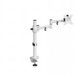 Luna single flat screen monitor arm - white LSMARM-WH