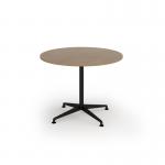 Loft circular dining table 1000 dia black frame kendal oak top LTDC10-K-KO