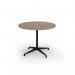 Loft circular dining table 1000 dia black frame kendal oak top LTDC10-K-KO