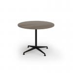 Loft circular dining table 1000 dia black frame Nebraska Oak Top LTDC10-K-NO