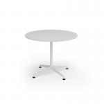 Loft circular dining table 1000 dia white frame white top LTDC10-WH-WH