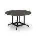Loft table 1400 dia black frame and onyx grey top LTDC14-K-OG